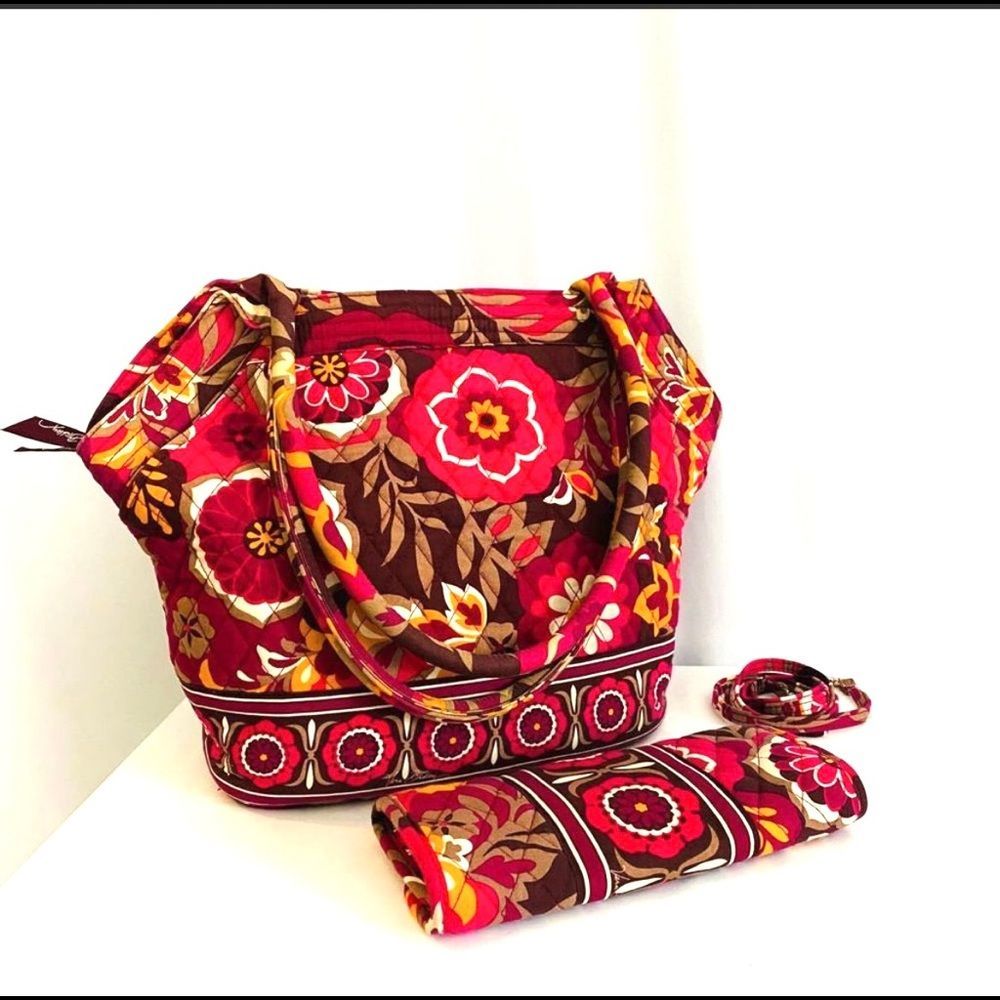 Vera Bradley Alice in Carnaby Handbag and Wallet
